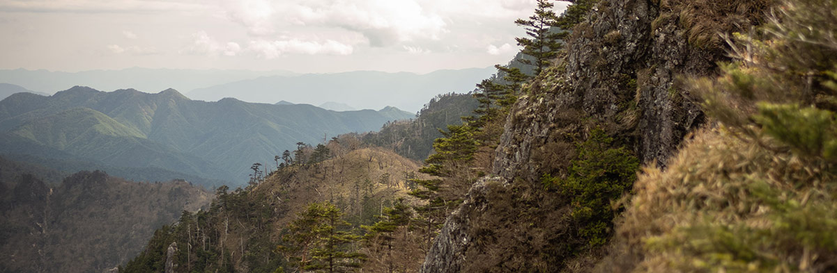 Looking out over the Kii Peninsula in Wakayama, Japan