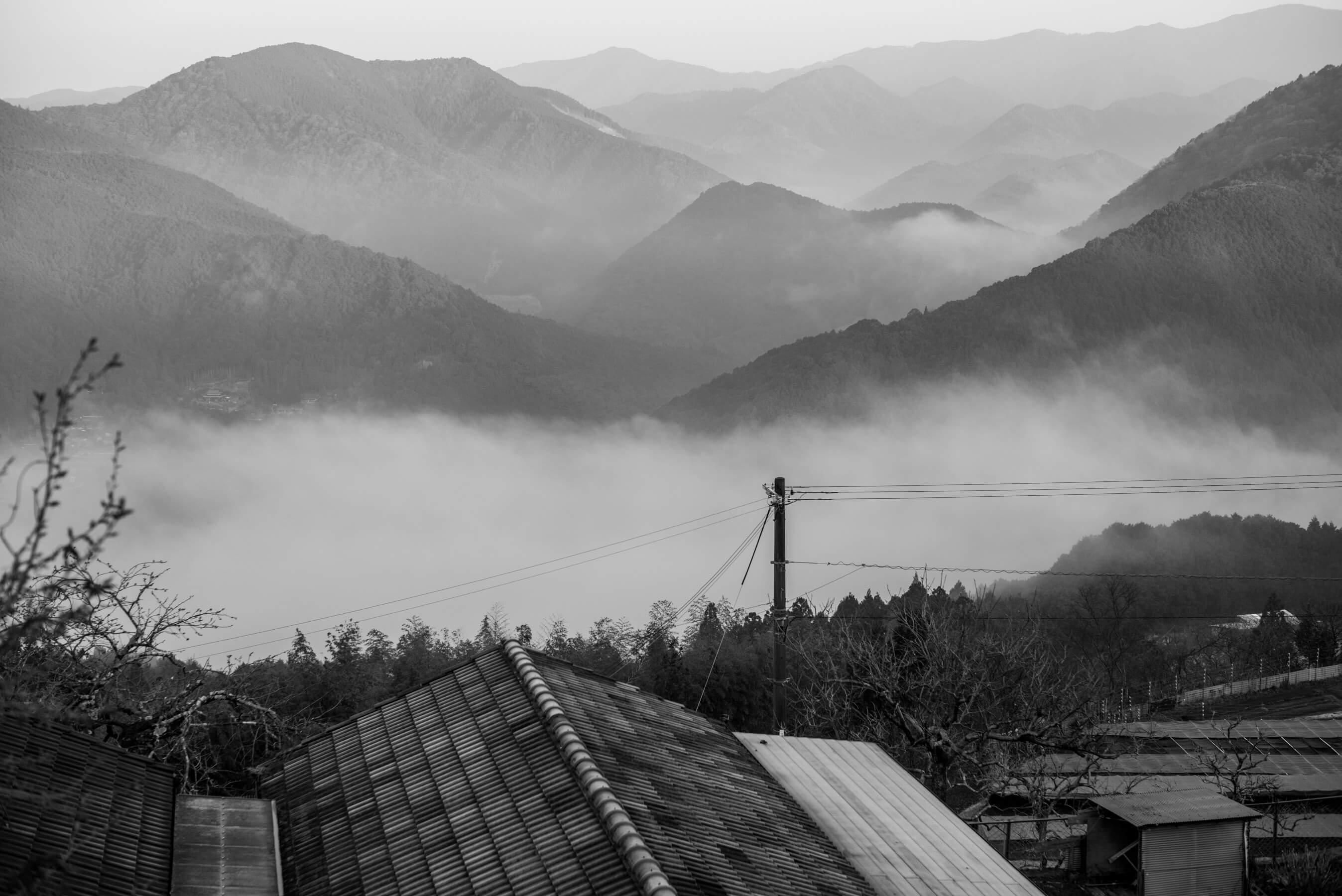 A peek over Takahara from Kiri-no-Sato